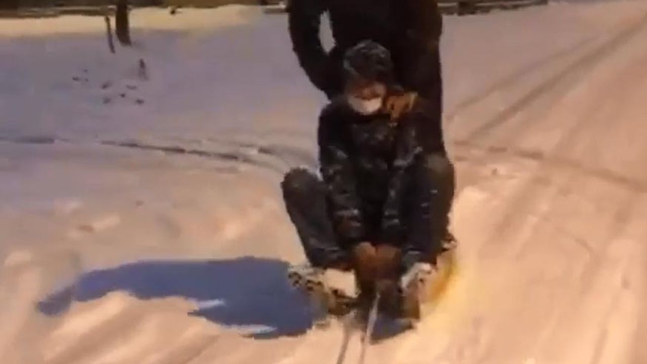 Yurdum insanı karda hünerlerini konuşturdu