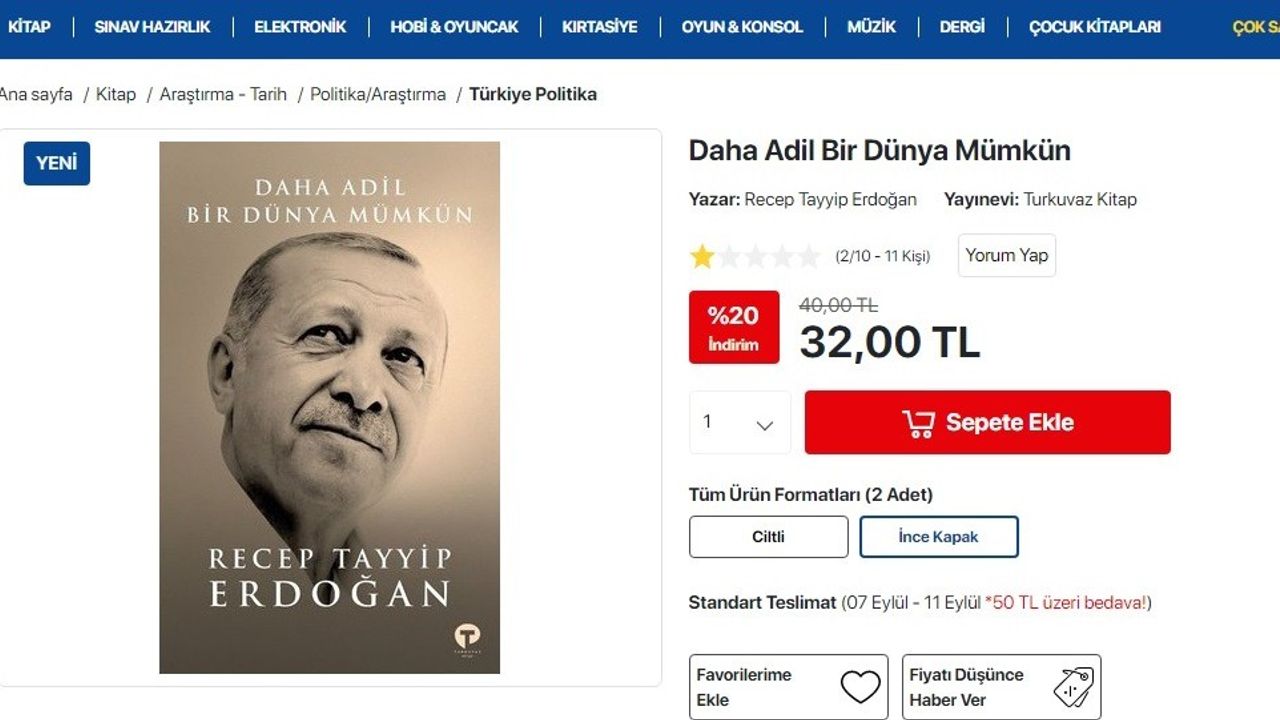  Cumhurbaşkanı Erdoğanın kitabı 6 Eylülde çıkıyor