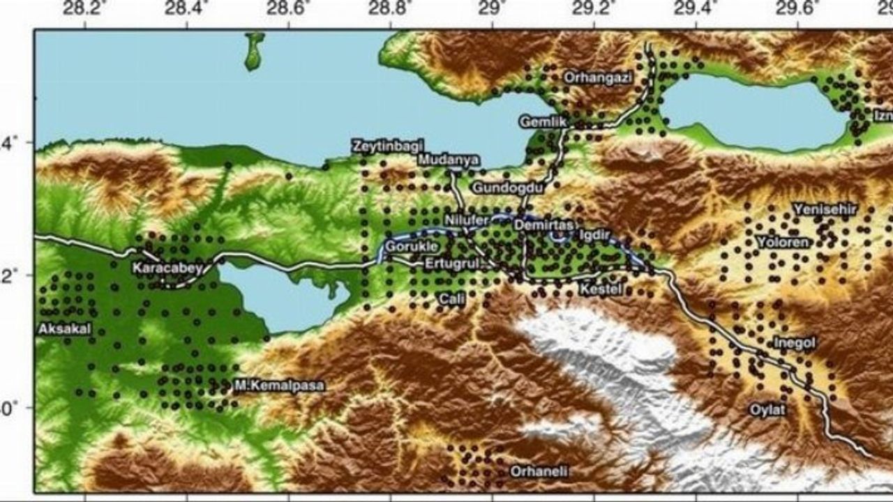 İşte Bursa'nın en yüksek deprem riskli bölgeleri