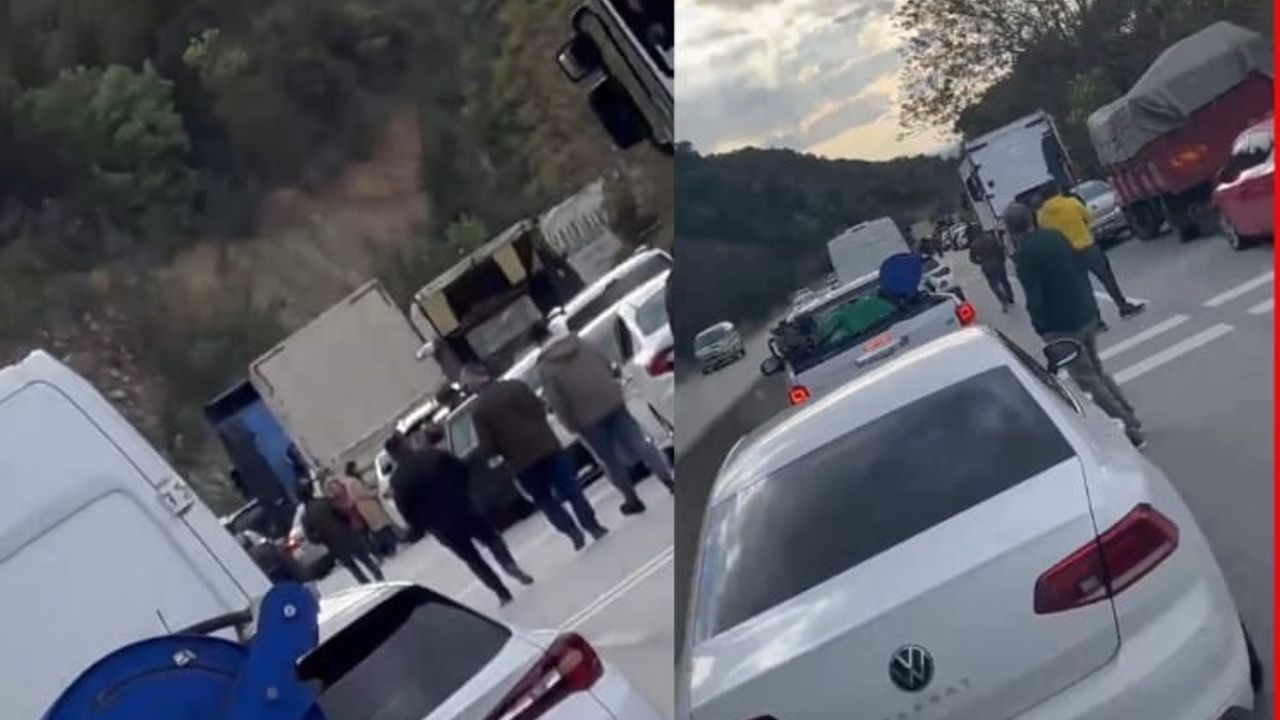 İnegöl Bursa yolu trafiğe kapandı
