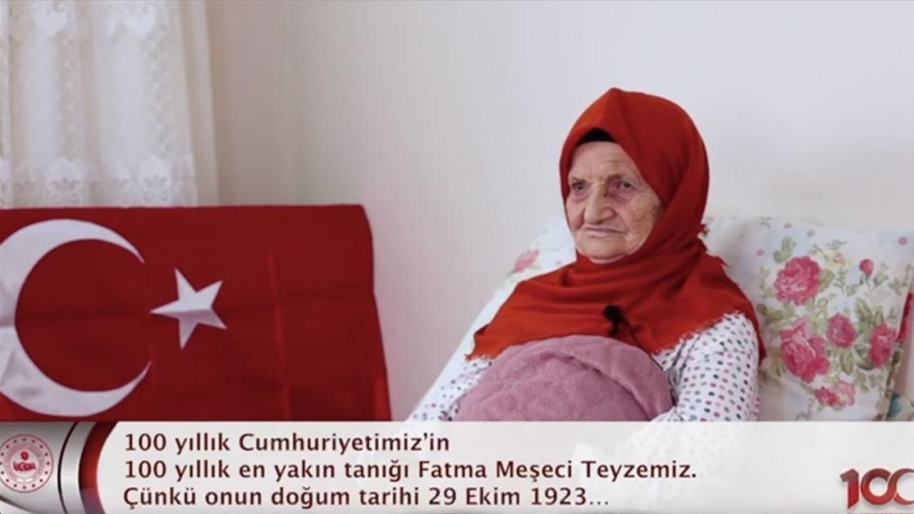 İçişleri Bakanlığından Cumhuriyet'le yaşıt Fatma Meşeci'ye ziyaret