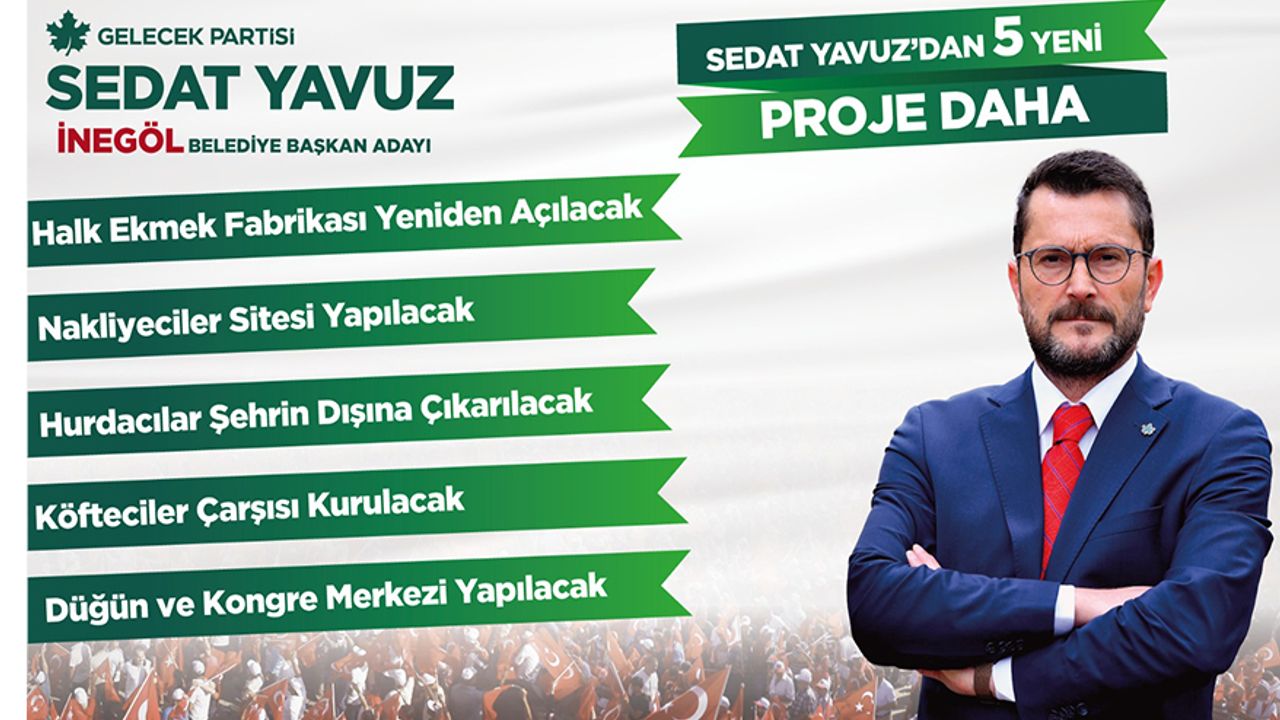 Sedat Yavuz 5 Proje Daha Açıkladı