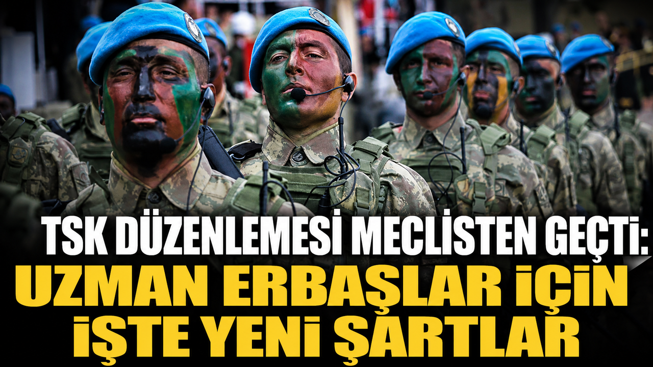 TSK Düzenlemesi Meclisten Geçti: Uzman Erbaşlar İçin İşte Yeni Şartlar