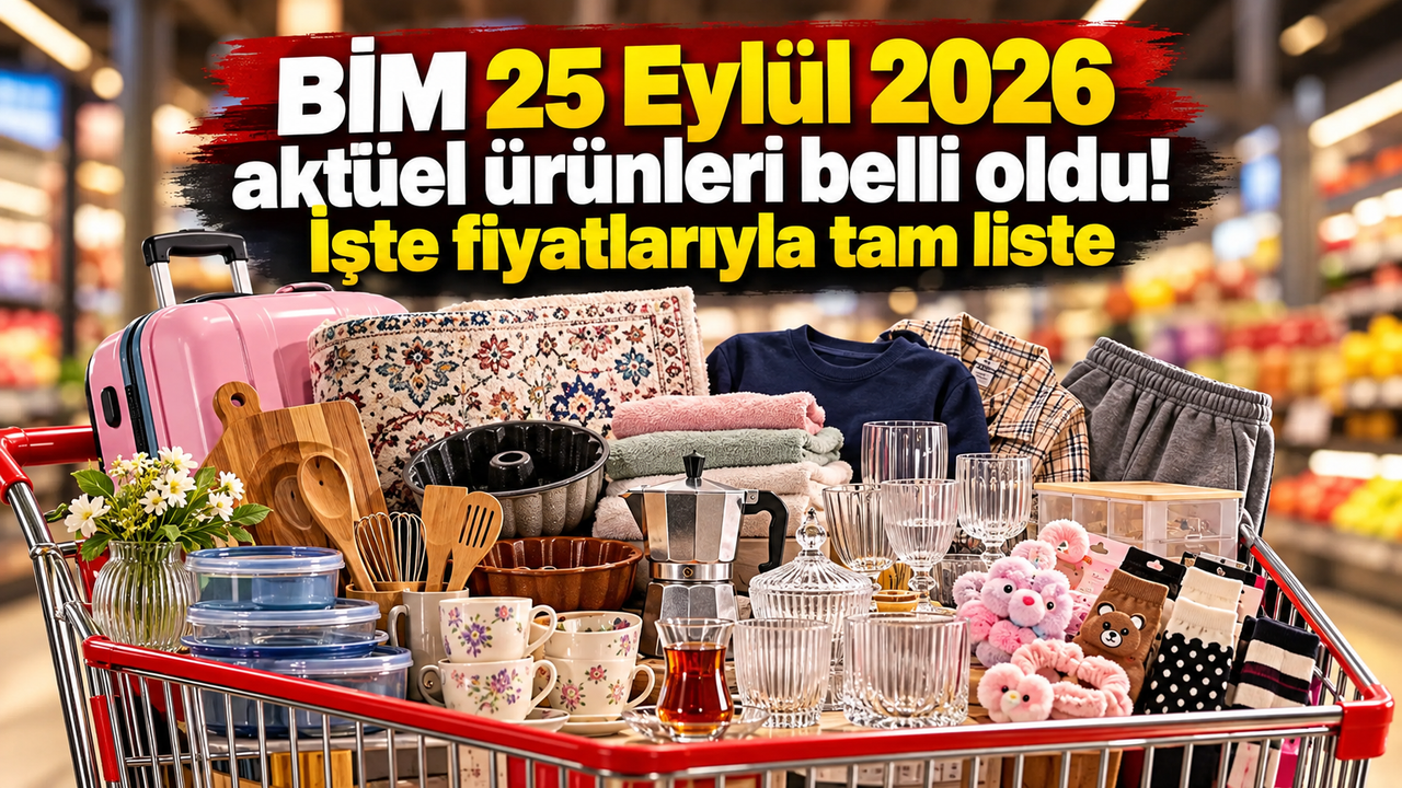 BİM 25 Eylül 2026 aktüel ürünleri belli oldu! İşte fiyatlarıyla tam liste