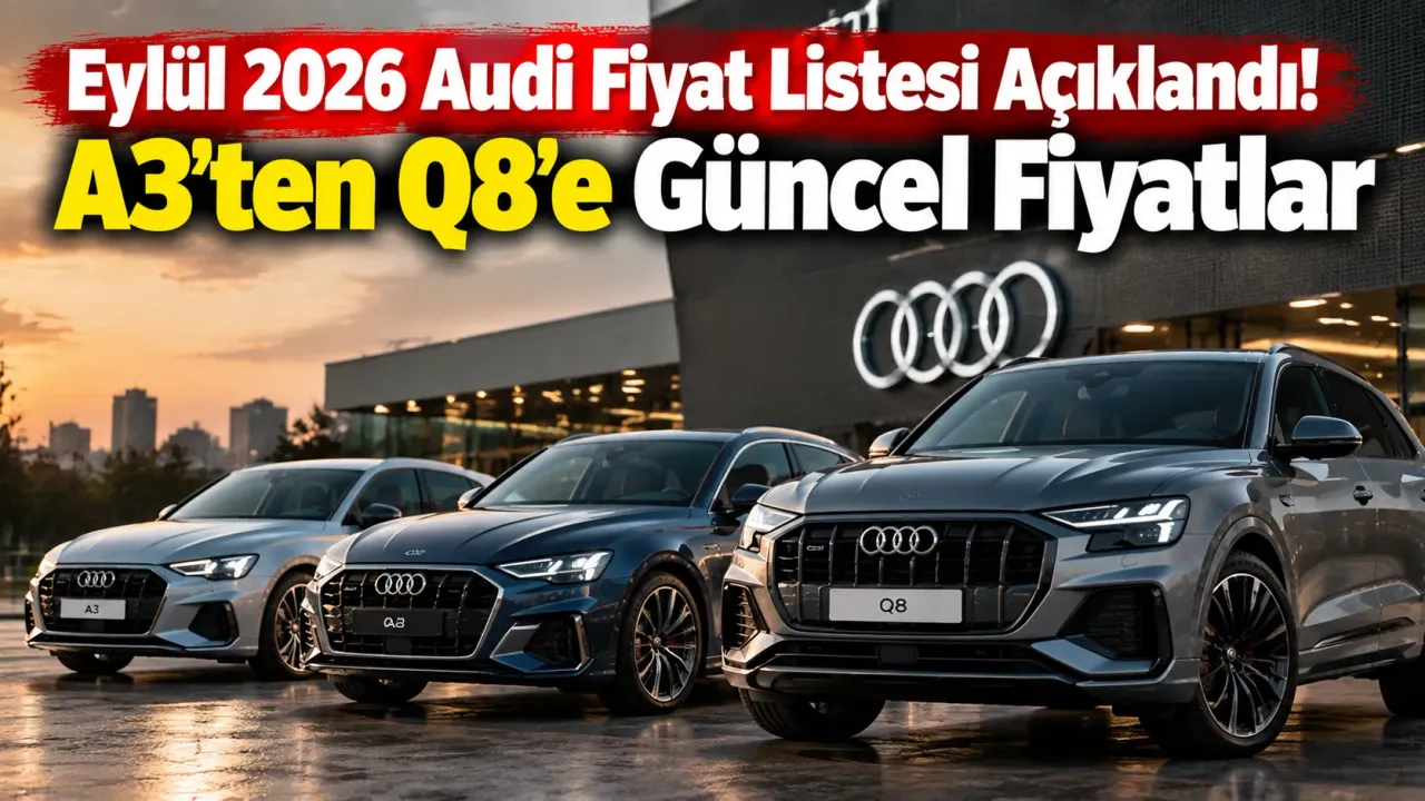 Eylül 2026 Audi Fiyat Listesi Açıklandı! A3'ten Q8'e Güncel Fiyatlar