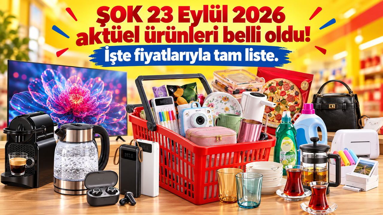 ŞOK 23 Eylül 2026 aktüel ürünleri belli oldu! İşte fiyatlarıyla tam liste