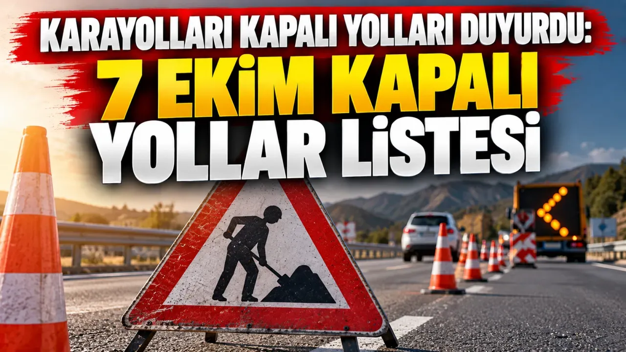 Karayolları kapalı yolları duyurdu: 7 Ekim kapalı yollar listesi