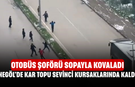 İnegöl'de kar topu sevinci kursaklarında kaldı! Otobüs şoförü sopayla kovaladı