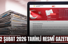 12 Şubat 2026 Tarihli ve 33166 Sayılı Resmî Gazete
