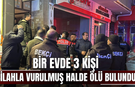 Bir evde 3 kişi silahla vurulmuş halde ölü bulundu