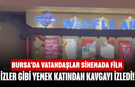 Bursa'da vatandaşlar sinemada film izler gibi yemek katından kavgayı izledi!