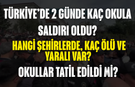 Türkiye’de 2 Günde Kaç Okula Saldırı Oldu? Hangi Şehirlerde, Kaç Ölü ve Yaralı Var, Okullar Tatil Edildi mi?