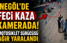 İnegöl’de Feci Kaza Kamerada! Motosiklet Sürücüsü Ağır Yaralandı