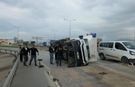 İnegöl’de Karton Yüklü Kamyon Devrildi!