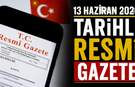 13 Haziran 2026 Tarihli ve 33279 Sayılı Resmî Gazete