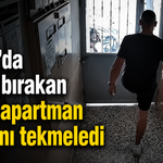 Bursa’da paket bırakan kurye apartman kapısını tekmeledi