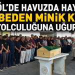 İnegöl’de havuzda hayatını kaybeden minik Kadir, son yolculuğuna uğurlandı