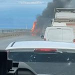 Bursa’da kamyonet alev topuna döndü