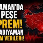 Adıyaman’da deprem oldu! Adıyaman’da peş peşe deprem!  AFAD Adıyaman deprem verileri!
