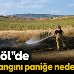İnegöl'de anız yangını paniğe neden oldu