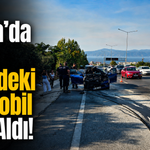 Bursa’da Seyir Halindeki Otomobil Alev Aldı!