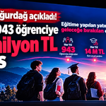 Yavuz Uğurdağ açıkladı! Her yıl 943 öğrenciye 14 milyon TL burs