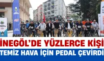 İnegöl’de Yüzlerce Kişi Temiz Hava İçin Pedal Çevirdi