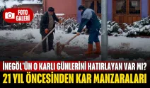 İnegöl'ün o karlı günlerini hatırlayan var mı? İnegöl'de 21 yıl öncesinden kar manzaraları...