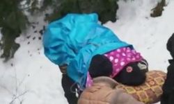 Kar yolları kapattı, hasta Gürcistan üzerinden  getirildi