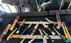 Taraftar otobüslerinden bıçak, çakı ve falçata çıktı