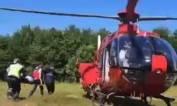 Ambulans helikopter 90 yaşındaki dede için havalandı