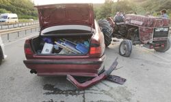 Bursa’da alkollü sürücü traktöre arkadan çarptı
