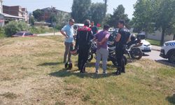 İnegöl'de motosiklet sürücü kaza sonucu polise yakalandı