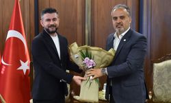 İnegölspor'dan onursal başkan Alinur Aktaş'a ziyaret