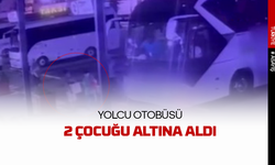 Yolcu otobüsü 2 çocuğu altına aldı