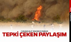 Çanakkale yangını sonrası tepki toplayan paylaşım