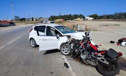 Motosiklet sürücüsünün öldüğü kaza kamerada