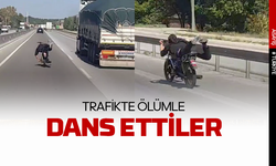 Trafikte motosiklet sürücüsü ölümle dans etti