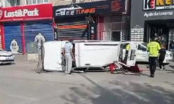 İnegöl'de Güpegündüz Şok Kaza: Otomobil Yan Yattı!