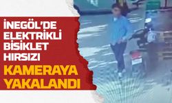 İnegöl'de Elektrikli Bisiklet Hırsızı Kameraya Yakalandı!