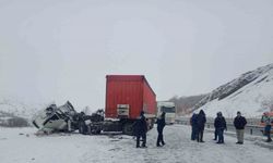 Erzurumda Kar Yağışı Trafik Kazalarına Sebep Oldu
