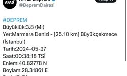 Marmara Denizi'nde 3,8 Büyüklüğünde Deprem
