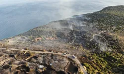 Alevlerden Etkilenen 7 Bin Yıllık Assos Ören Yeri ve Athena Tapınağı Havadan Görüntülendi