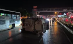 İnegöl'de Korkutan Kaza: Araç Takla Attı, 2 Kişi Yaralandı!