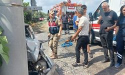 Aydınlatma direğine çarpan Tofaş'ın sürücüsü hayatını kaybetii