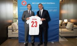 TFF Başkanı Hacıosmanoğlu, UEFA Başkanı Ceferin ile bir araya geldi