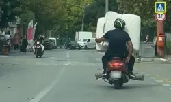 Bursa'da yataklı motosiklet turu kamerada