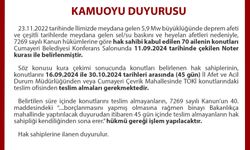 Düzce Valiliğinden "konutunuzu teslim alın" duyurusu