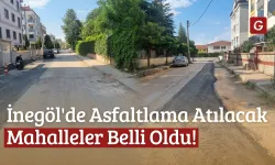 İnegöl'de Asfaltlama Atılacak Mahalleler Belli Oldu! Toplam 2.115 Metre Asfalt Atılacak!