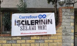 İnegöl'de Dikkat Çeken Pankart: “CarrefourSA İşçilerinin Selamı Var!”